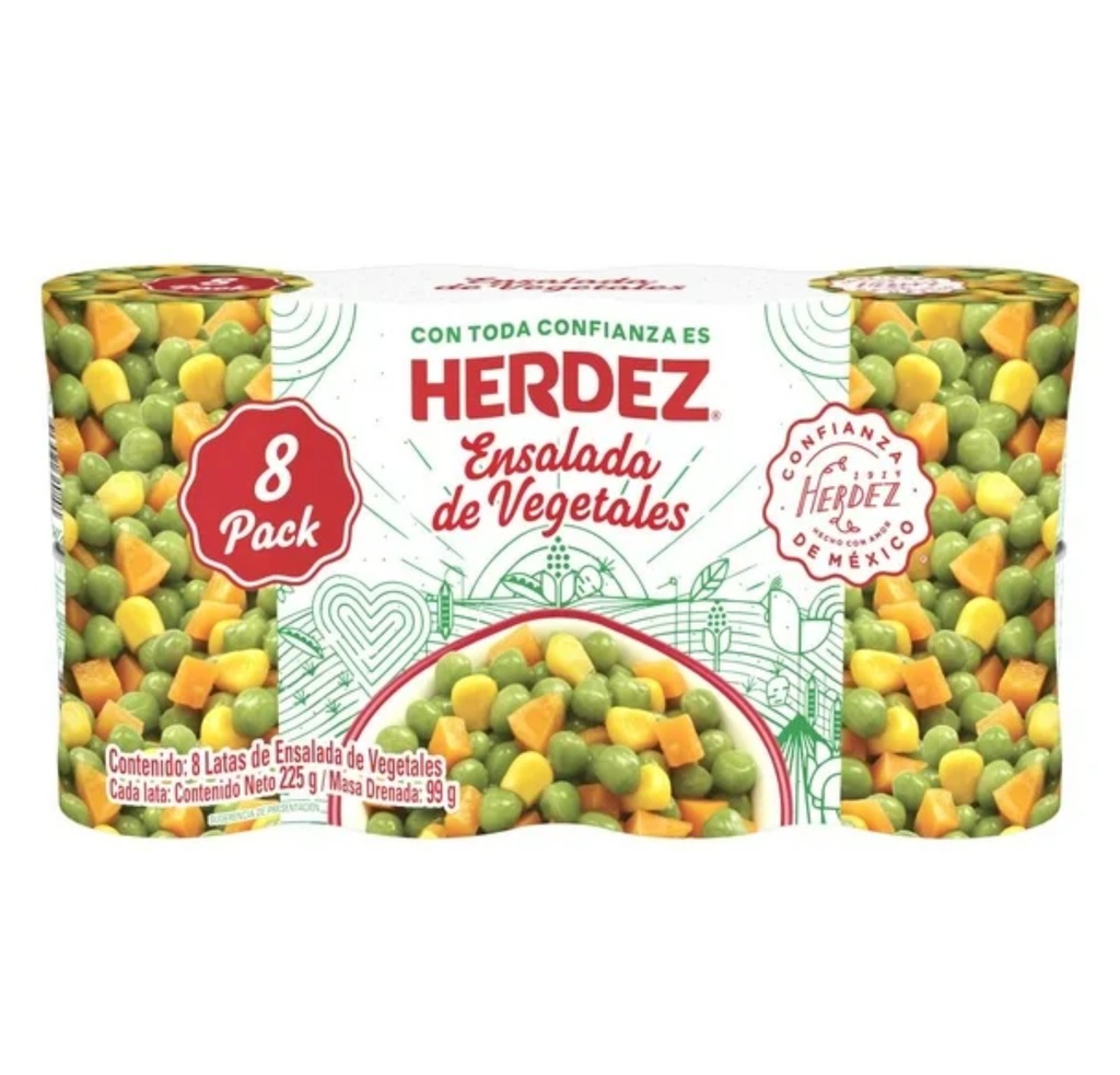 Ensalada de verduras Herdez 220gr 8pack