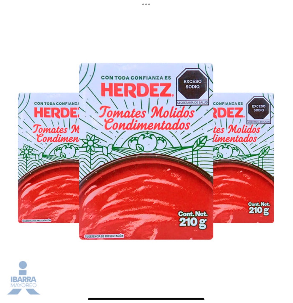 puré de tomate Herdez 210gr 24pz